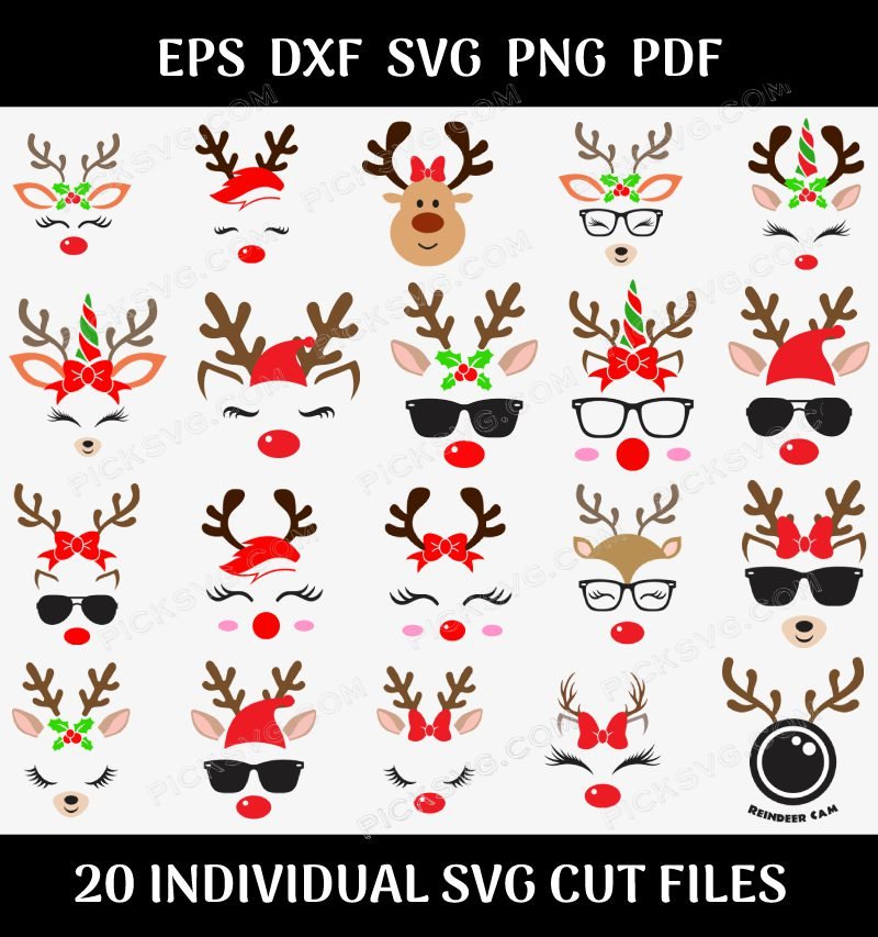 Reindeer Bundle Svg - Design Bundle SVG
