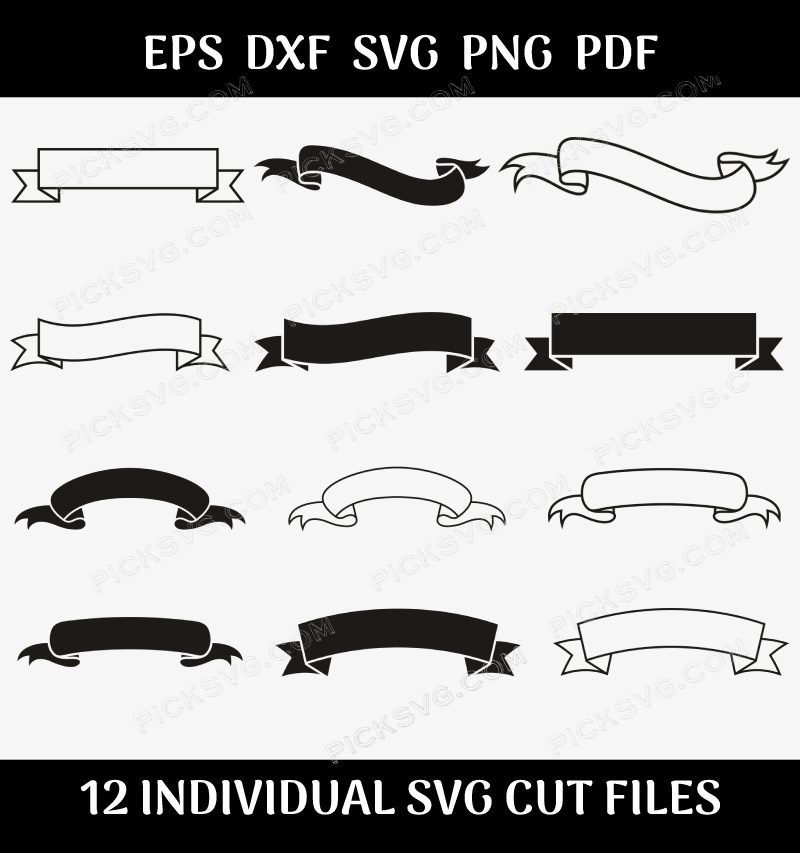 Ribbon Banner Bundle Svg Ribbon Banner Bundle Svg - Design Bundle SVG