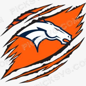 Ripped Denver Broncos Logo Svg - Sports Logos