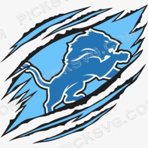 Ripped Detroit Lions Logo Svg - Sports Logos
