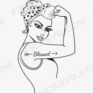 Rosie The Riveter Blessed Svg - Miscellaneous SVG