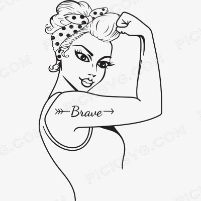 Rosie The Riveter Brave Girls Power Svg