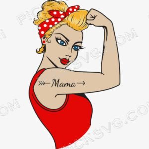 Rosie The Riveter Mama Power Svg - Miscellaneous SVG