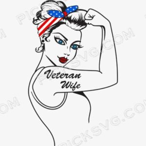 Rosie The Riveter Veteran Wife Svg - Miscellaneous SVG