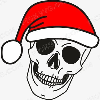 Santa Hat Skull Svg - Miscellaneous SVG