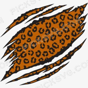 Seamless Leopard Pattern Ripped