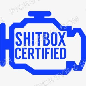 Shitbox Certified Blue Svg - Motor logos SVG