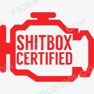 Shitbox Certified Red Svg - Motor logos SVG