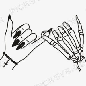 Skeleton hands Pinky Promise Svg - Miscellaneous SVG