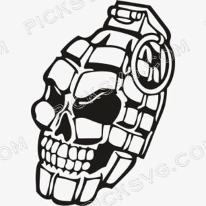 Skull Grenade Army Marine Grenade Logo Svg
