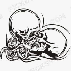 Skull Lovers Kiss Svg - Miscellaneous SVG