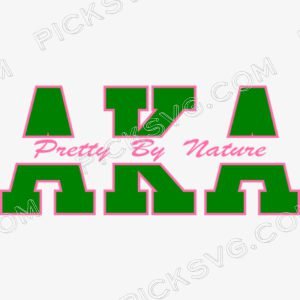 Split Applique Pretty By Nature Svg - Alpha kappa alpha Svg