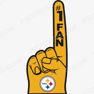 Steelers Hand 1 Fan Steelers Hand One Fan Svg - Sports Logos