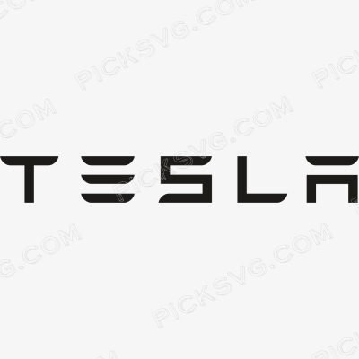 Tesla Letter Black Logo Svg