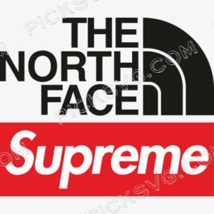 The North Face with Supreme Svg - Brands Logos SVG