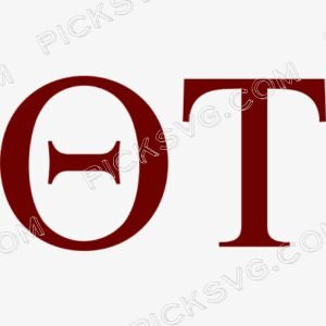 Theta Tau Letter Svg - Fraternity Sorority