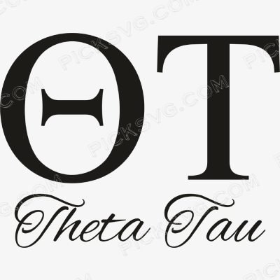 Theta Tau Letter Black Theta Tau Letter Black Svg - Fraternity Sorority