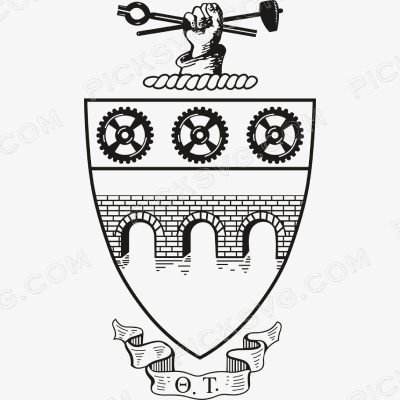 Theta Tau crest Black Theta Tau Crest Black Svg - Fraternity Sorority