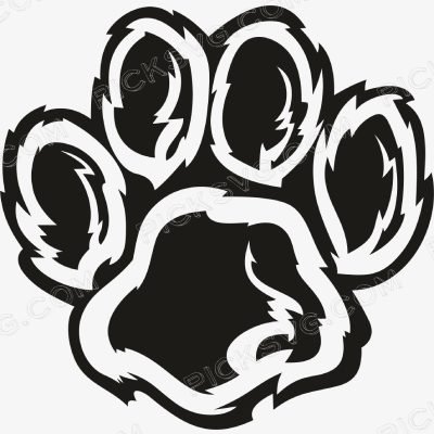 Tiger Paw Black Tiger Paw Black Svg - Animal Svg