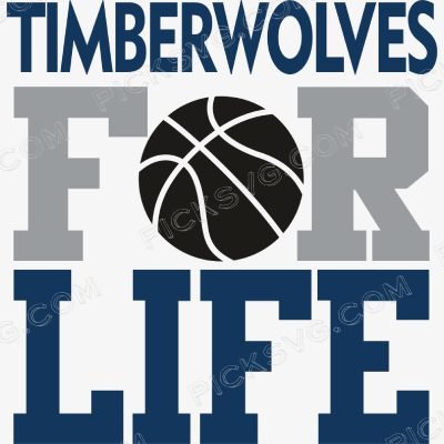 Timberwolves For Life Timberwolves For Life Svg - Sports Logos