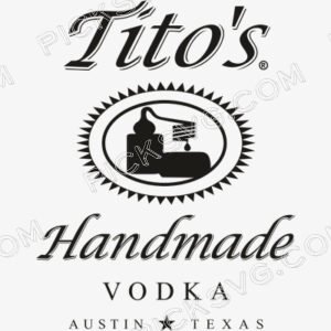 Titos Handmade Vodka Austin Texas Black Logo Svg - Brands Logos SVG