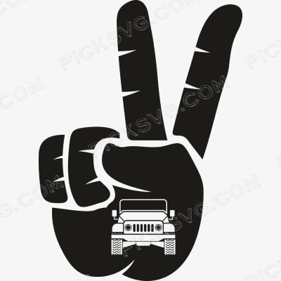 Two finger jeep Two Finger Jeep Svg - Motor logos SVG