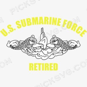 US Navy Submarine Force Retired Svg - Patriotic And Flags