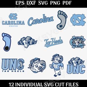 Unc Tar Heels Bundle Svg