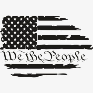 We the People Black Flag Svg