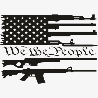 We the People Gun Flag Black Svg We the People Gun Flag Black Svg - Patriotic And Flags