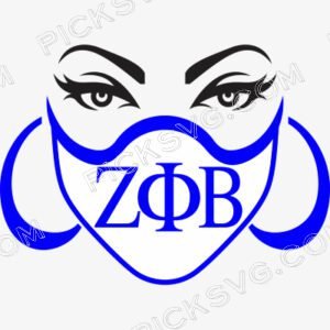 Zeta Phi Beta Mask Svg