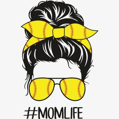 bg-color Softball MomLife Svg - Sports Logos