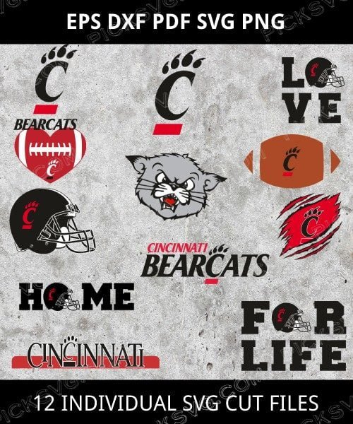 template Cincinnati Bearcats Bundle Svg - Design Bundle SVG