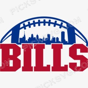 Bills Football City Skyline Svg