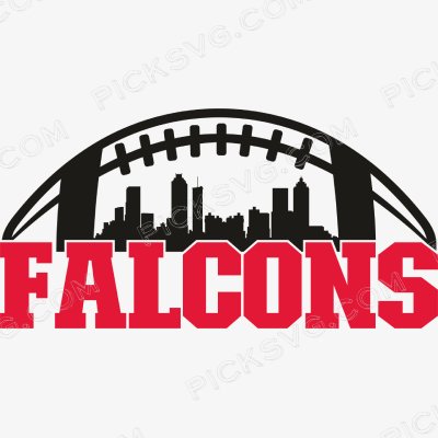 Falcons Football City Skyline Svg Falcons Football City Skyline Svg - Sports Logos