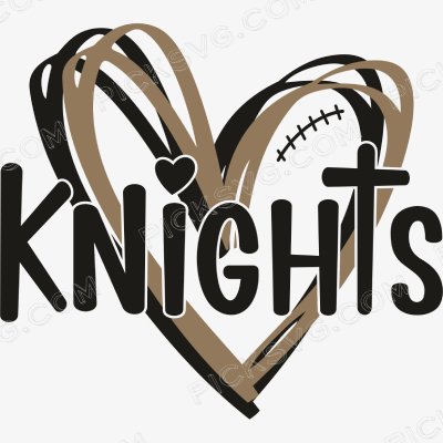 Knights Heart Svg - Sports Logos
