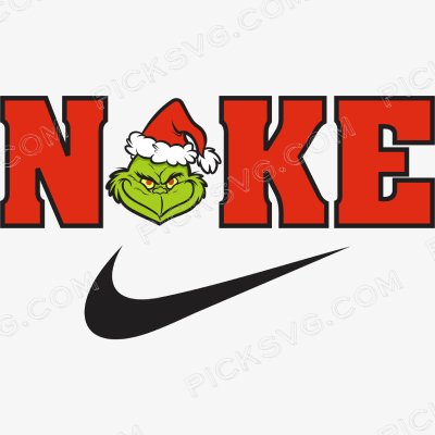 Nike with Grinch Head Svg Nike with Grinch Head Svg - Miscellaneous SVG