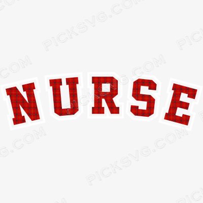 Nurse Buffalo Plaid Circle Logo Nurse Buffalo Plaid Circle Logo