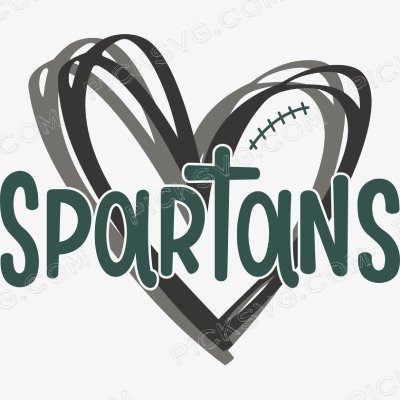 Spartans Heart Svg - Sports Logos