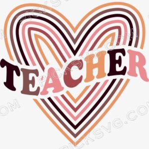 Teacher Heart Line Svg - Miscellaneous SVG