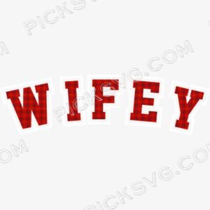Wifey Buffalo Plaid Circle Logo