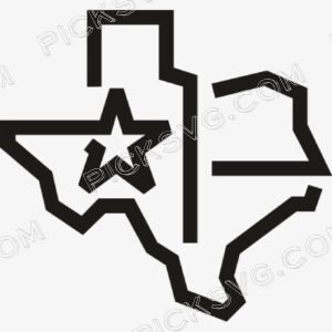 Texas Lone Star State Logo Svg