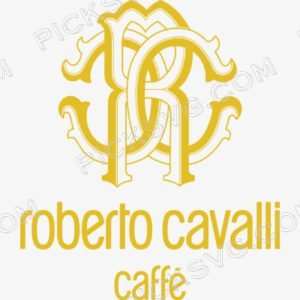 Gold Roberto Cavalli Svg - Fashion Brands SVG