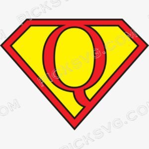 Superhero Themed English Letters Q Svg