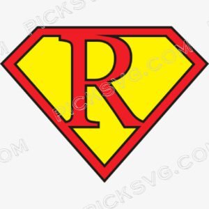 Superhero Themed English Letters R Svg