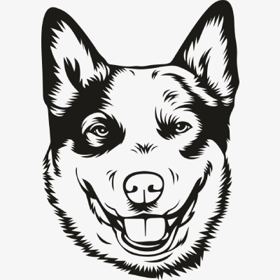 bg-color Australian Cattle Dog Svg - Animal Svg