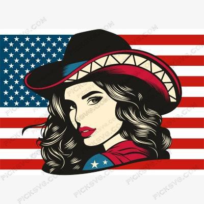 American Girls with Flag SVG American Girls with Flag SVG - Miscellaneous SVG