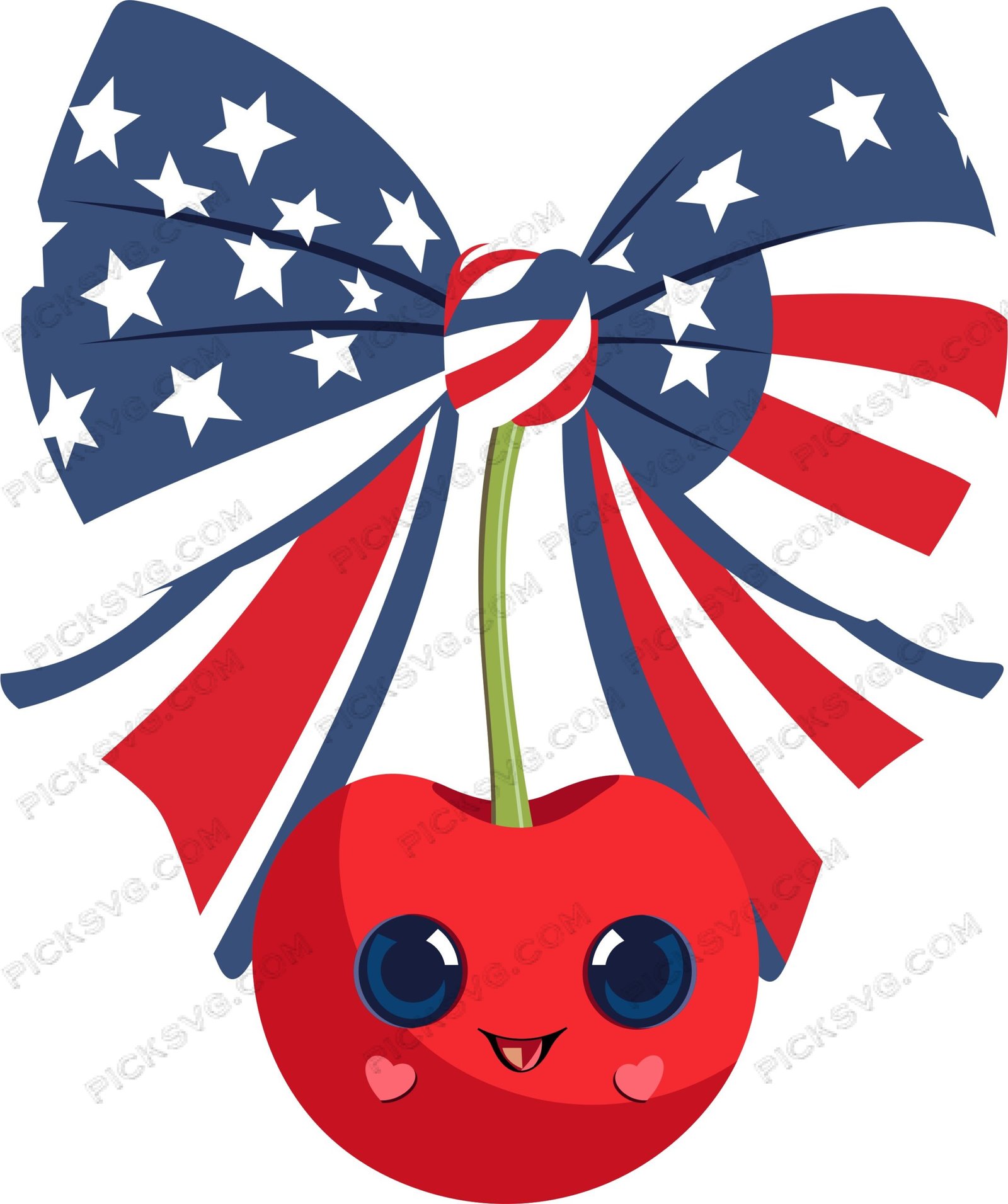 Cherry Coquette Bow American Svg Cherry Coquette Bow American SVG - Miscellaneous SVG
