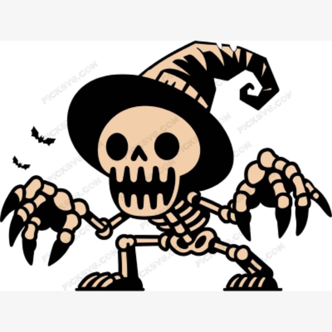 PickSVG Cartoon Skeleton SVG Cartoon Skeleton SVG - Halloween Svg