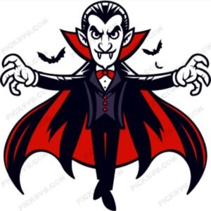 Cartoon Vampire Halloween SVG